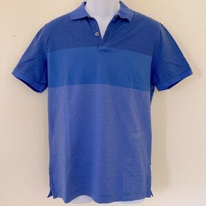 Banana Republic Men's Medium Blue Striped Polo Shirt -New without tags
